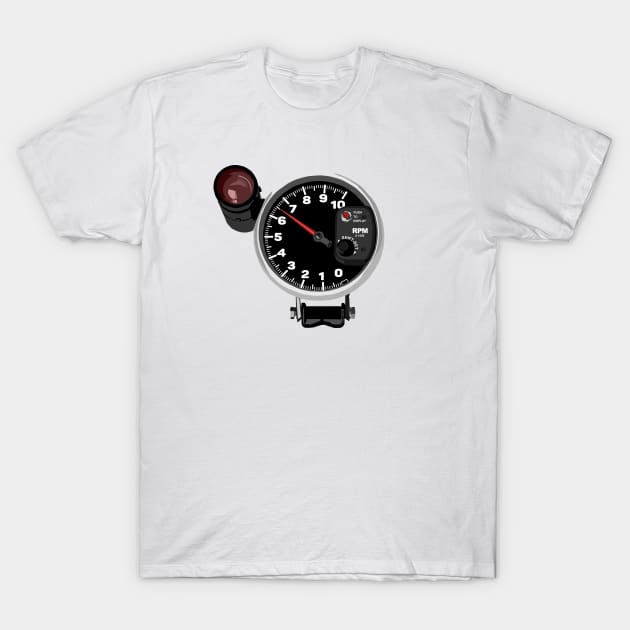 auto tachometer T-Shirt by small alley co